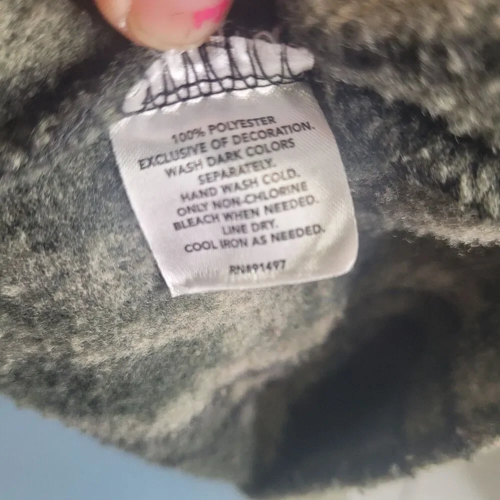 John Wayne XXL fleece jacket sweater button down zip pullover plaid